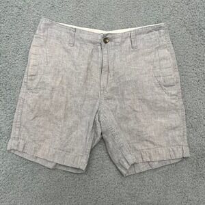 J Crew Shorts Mens 30 Mercantile Linen Cotton Gray Casual Summer Casual